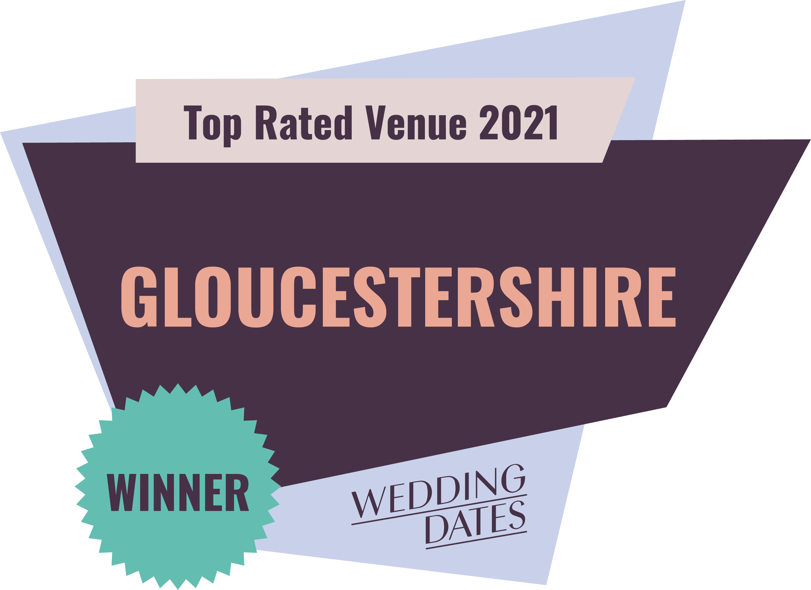 Top Rated Wedding Venue in Gloucestershire 2021 Badge