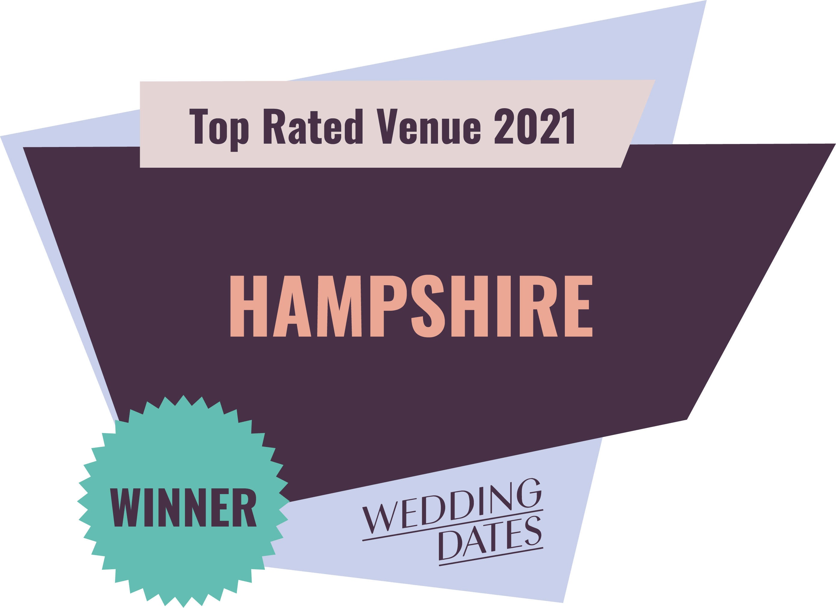 Top Rated Wedding Venue in Hampshire 2021 Badge
