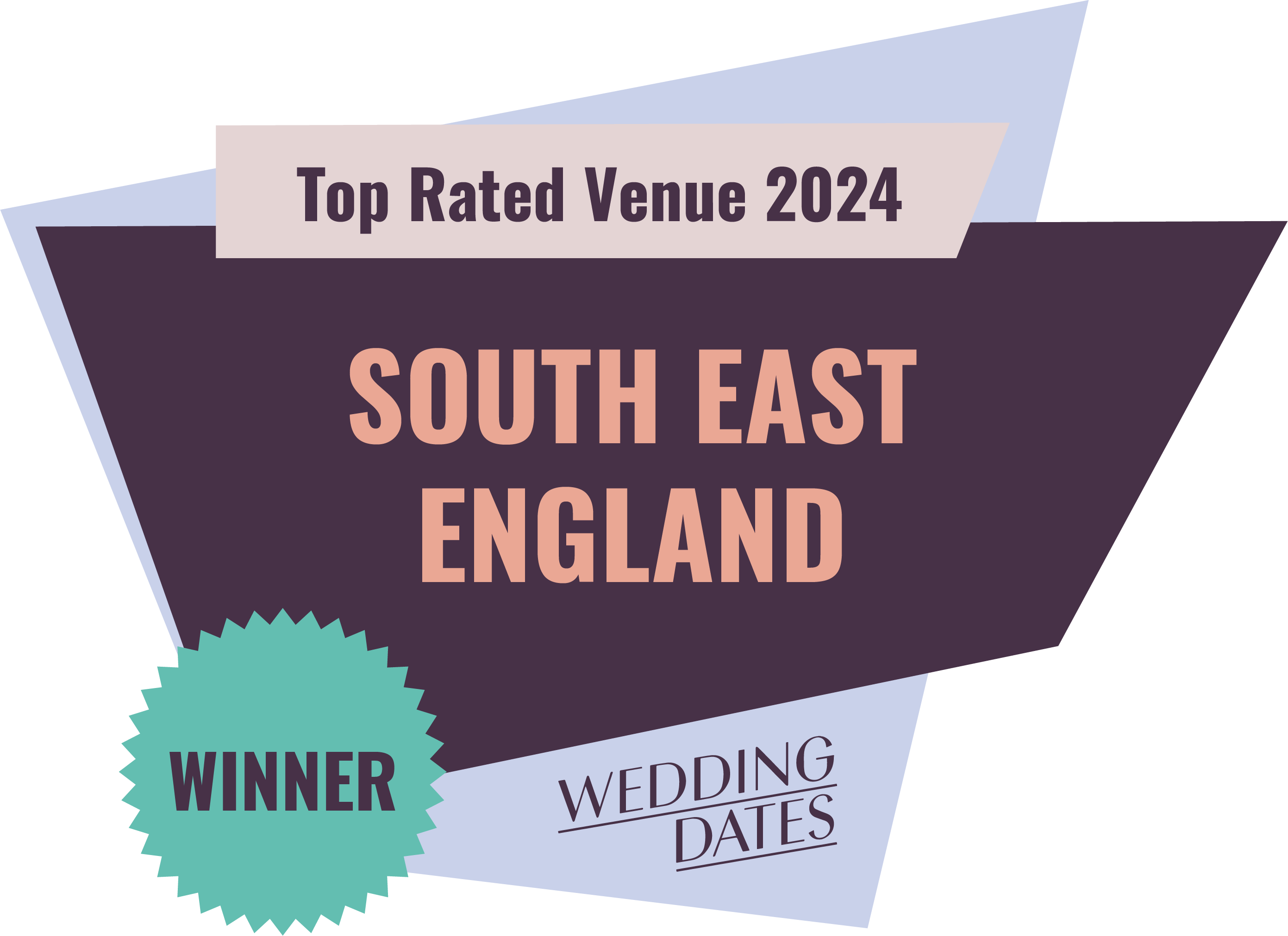 Top Rated Wedding Venue South East England 2024 Badge